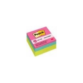 NOTAS ADHESIVAS 3M POST IT CUBO NEóN 3X3 400 HOJAS