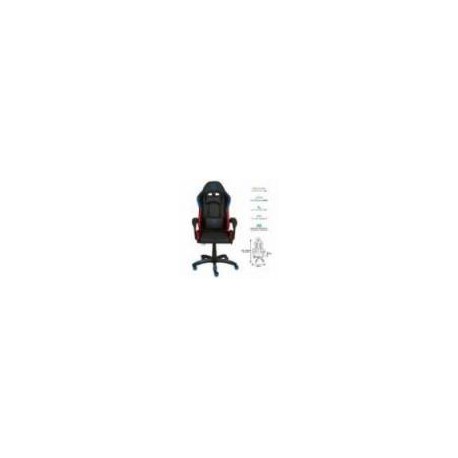 SILLA GAMER RGB INCLINACION RESPALDO 145 CLASE 4 140-150KG NSG-RGB1 FOAM 350MM 63CM 64CM 121-131CM COJIN LUMBAR Y CABEZ