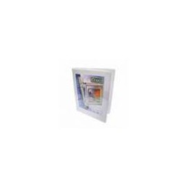 CARPETA MARCA KINERA-AZOR DE 2 PULGADAS TRES AROS EN O COLOR BLANCA TAMAñO CARTA DE VINIL CRISTAL