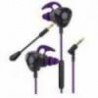 AUDíFONOS GAMER PERFECT CHOICE EASY LINE STORM MICRóFONO DESMONTABLE 3.5MM COLOR NEGRO-MORADO