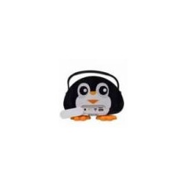 BOCINA BLUETOOTH KARAOKE MICRóFONO ALáMBRICO NBK-KIDS KARAOKE BT USB AUX 3.5  RADIO FM LECTOR MICRO SD PINGÜINO