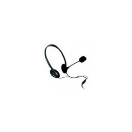 DIADEMA ALAMBRICA GHIA CON MICROFONO   BASICA PARA PC   COLOR NEGRO  2 CONECTORES 3.5MM  CON CONTROL DE VOLUMEN