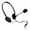 DIADEMA ALAMBRICA GHIA CON MICROFONO   BASICA PARA PC   COLOR NEGRO  2 CONECTORES 3.5MM  CON CONTROL DE VOLUMEN