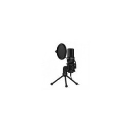 MICRóFONO VORAGO GAME FACTOR MCG601 STREAMING STAND ANTI POP USB COLOR NEGRO