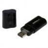 TARJETA DE SONIDO ESTEREO USB  EXTERNA ADAPTADOR CONVERSOR NEGR.