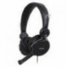 DIADEMA ALáMBRICA VORAGO HS-201 DOBLE JACK 3.5MM MICRóFONO RETRáCTIL COLOR NEGRO