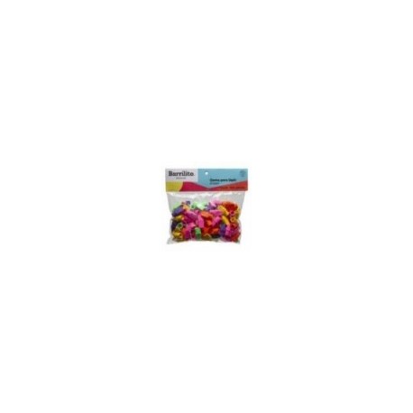 GOMA BARRILITO PARA LáPIZ COLORES SURTIDOS BOLSA C 100 PZAS