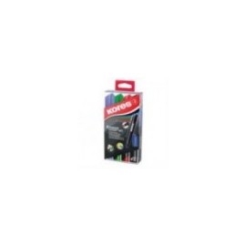 MARCADOR KORES PERMANENTE PLASTICO C 4 COLORES