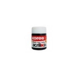 PINTURA ACRILICA KORES 20 ML NEGRO C 12 BOTES