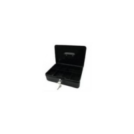 CAJA DINERO NEXTEP METáLICA GRANDE 25CM COLOR NEGRO
