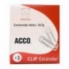 CLIP ACCO ESTANDAR NO.3 INOXIDABLE 100CLIPS C 10