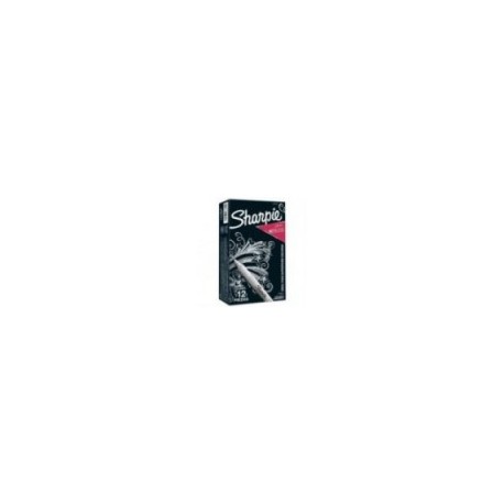 MARCADOR SANFORD 39100 SHARPIE METALICO PLATA C 12