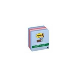 NOTAS RECICLADAS 3M SUPER STICKY 7.6X7.6CM COLOR CAMPIñA FRUTAL 6 BLOCKS 65 HOJAS C U