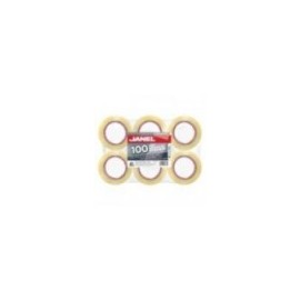 CINTA JANEL 155 EMPAQUE TRANSPARENTE 48MMX150M PAQUETE C 6 PZAS