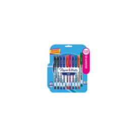 BOLíGRAFO PAPERMATE GEL ECONóMICO COLORES SURTIDOS BLISTER C 10 PZAS