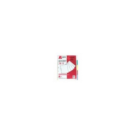 SEPARADOR ACCO SK-10 PLASTICO CARTA SURTIDO 5 DIVISIONES