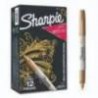 MARCADOR SHARPIE PUNTA FINA COLOR ORO CAJA CON 12 PZAS
