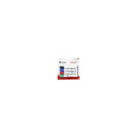 BUNDLE JUEGO MARCADOR PIZARRON BLANCO NEXTEP 4 COLORES PUNTA GRUESA CINCEL 4MM.  CONT. 4 PIEZAS